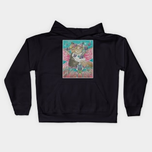 Fairy Cat with Butterflies Kids Hoodie